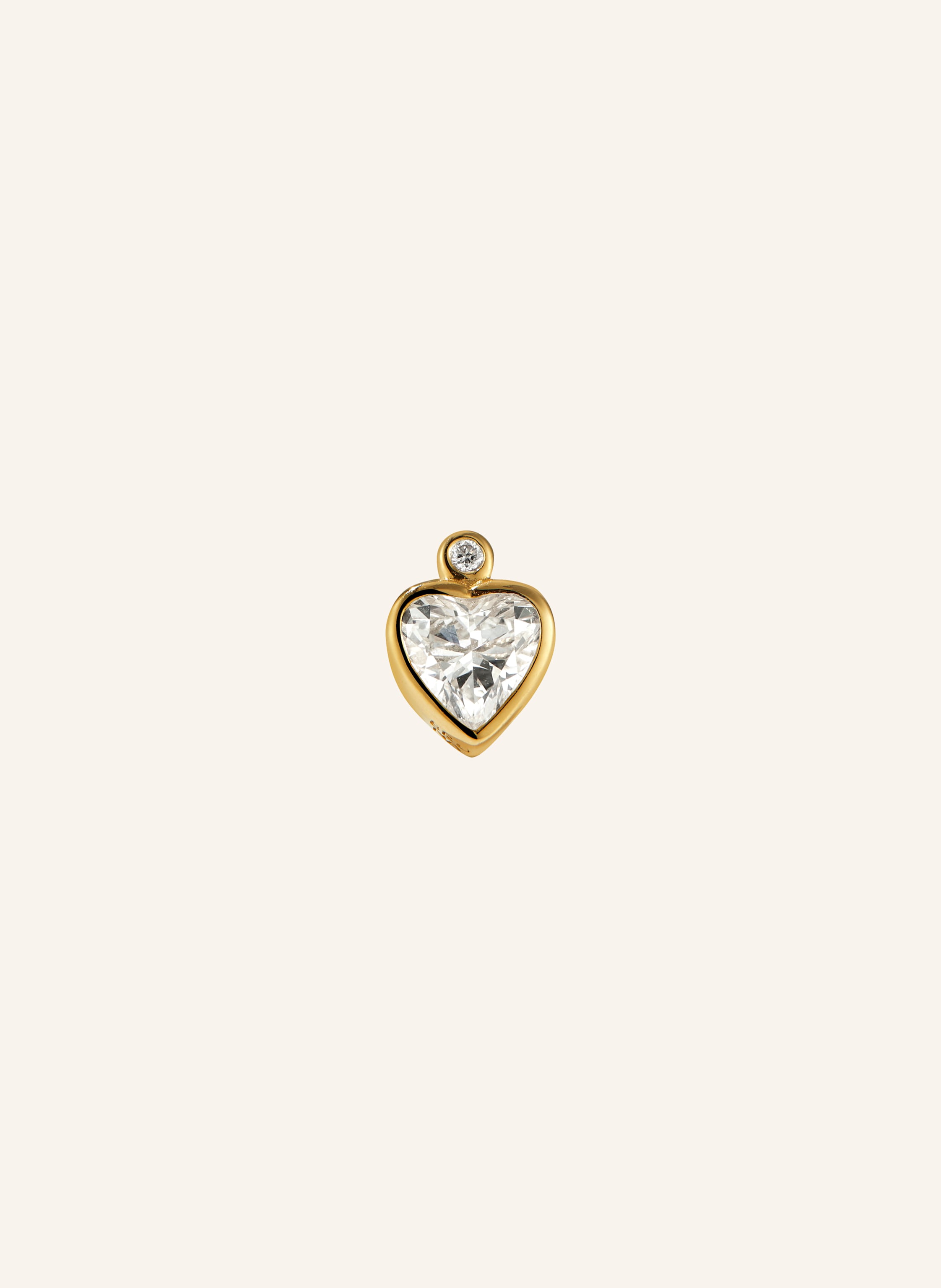 BRUNA The Label Ohrstecker COEUR mit laborgezüchteten Diamanten