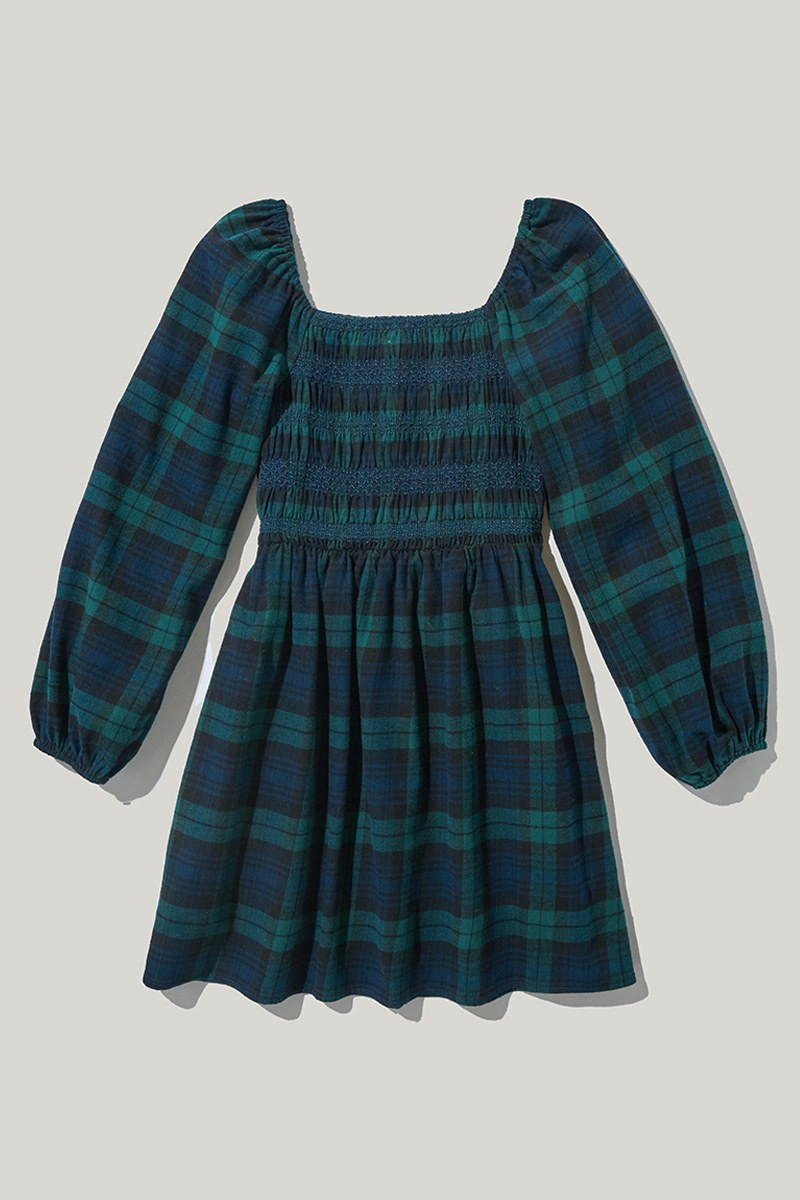 Hello Franki Green Plaid Katherine Dress for girls