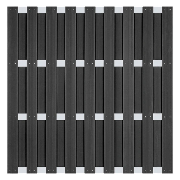 Bohlenzaun »Ibiza«, Aluminium, HxL: 180 x 180 cm