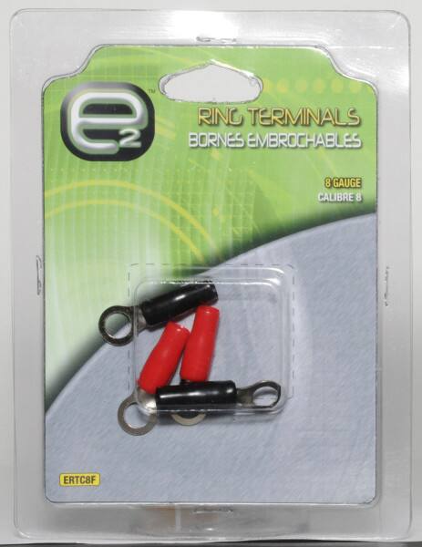 Scosche X2RTC8-4 8-Gauge Ring Terminals, 4-pk