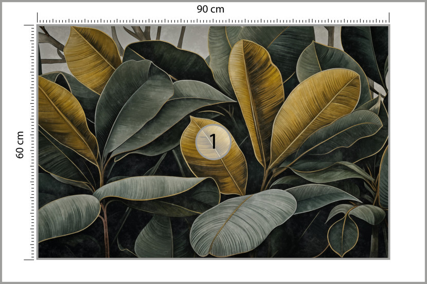 Fototapeta Do Salonu Tropikalne Liście 3D 90x60cm