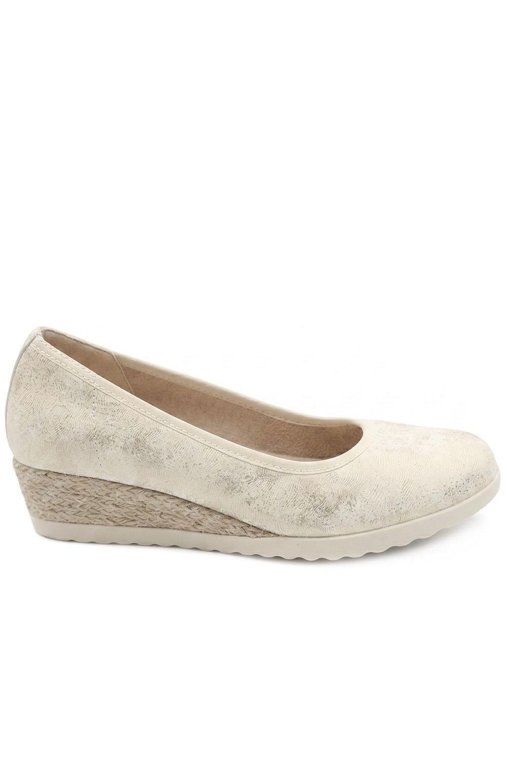 Pavers Espadrille Trim Wedge Pumps