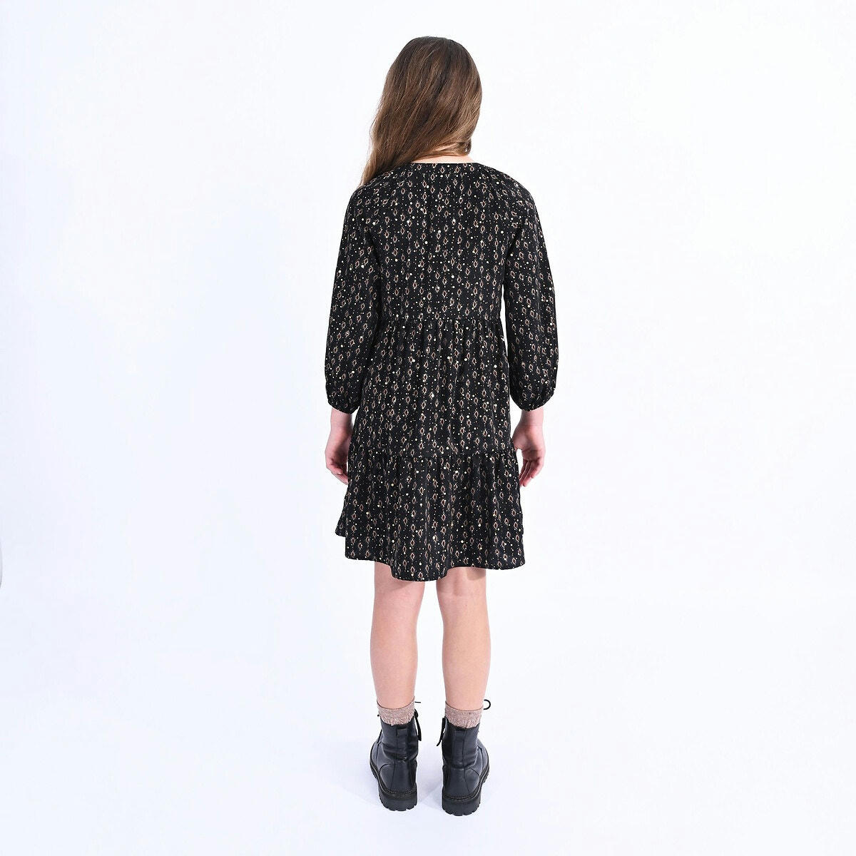 Robe manches longues imprimée