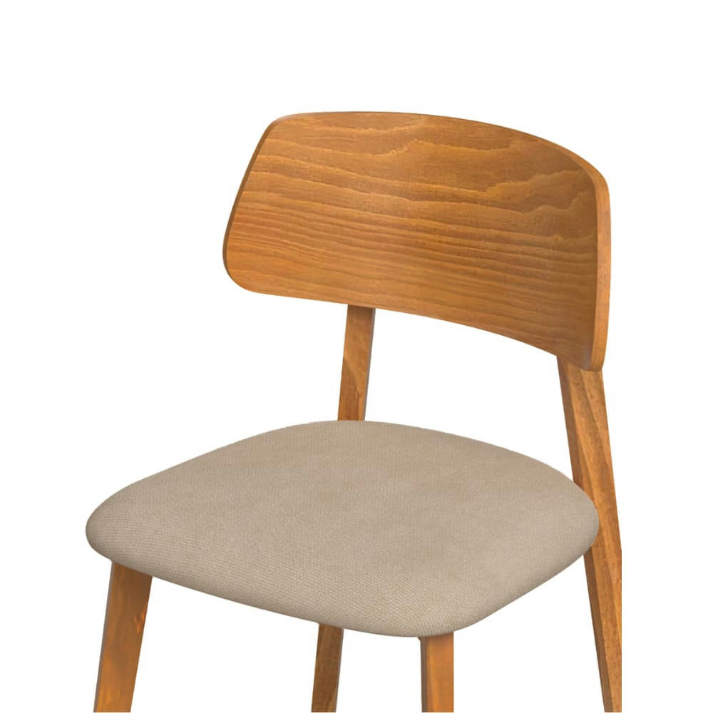 MORA - Chaise en tissu recyclé en couleur brun clair