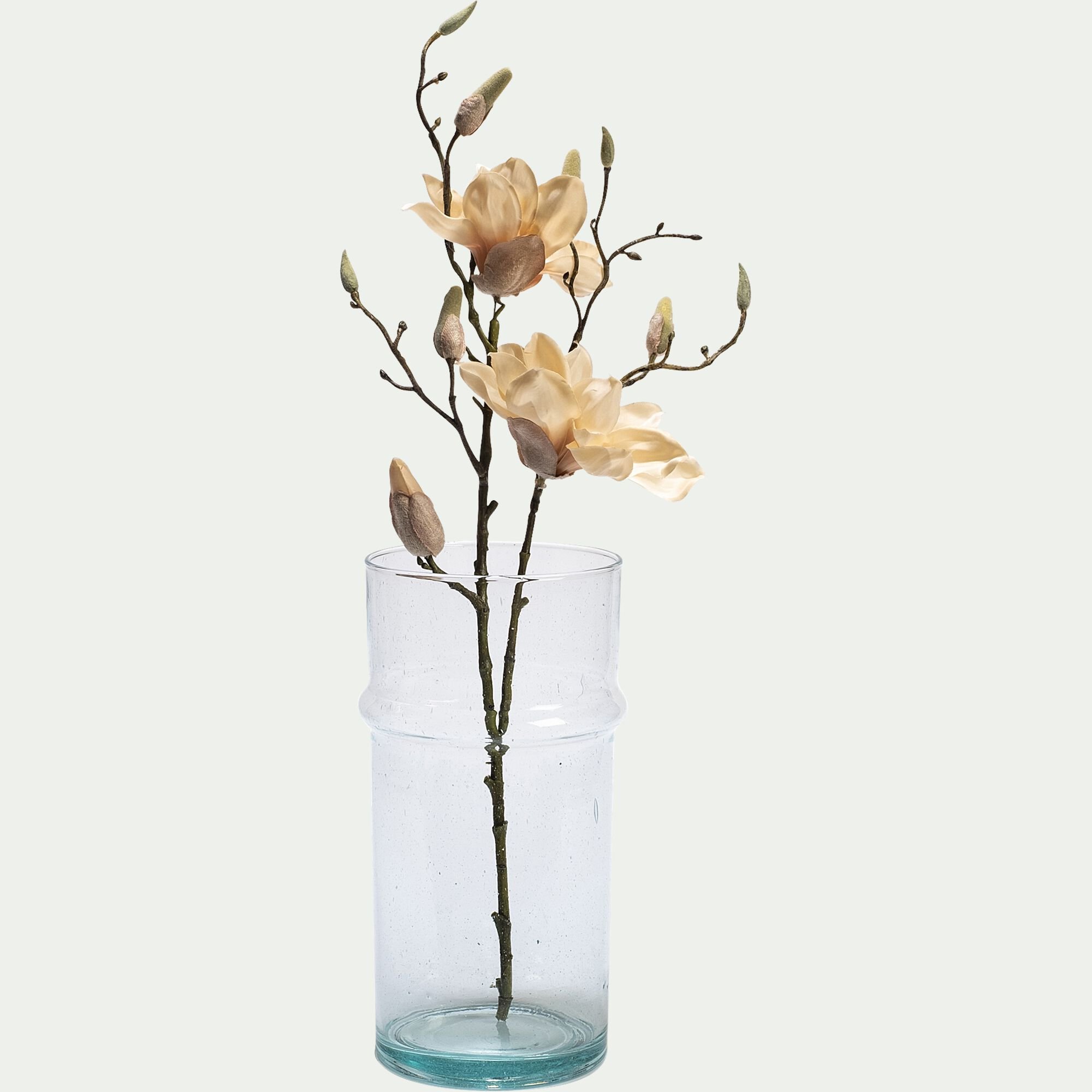 SAVEL - Vase cylindrique en verre recyclé D13xH28cm - transparent