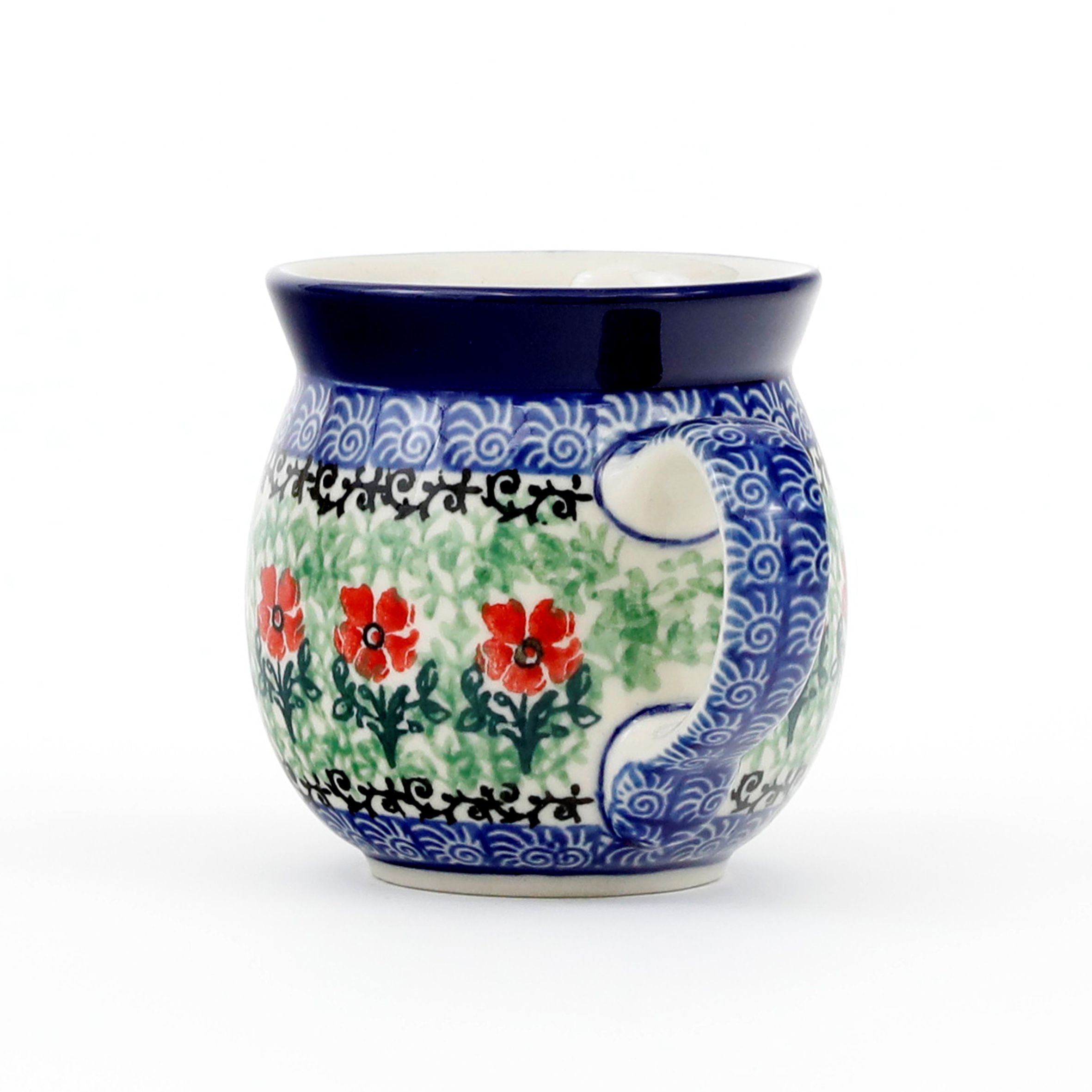 Kubek Ceramiczny 005 v-0,2l 1916X Czerwone kwiatuszki