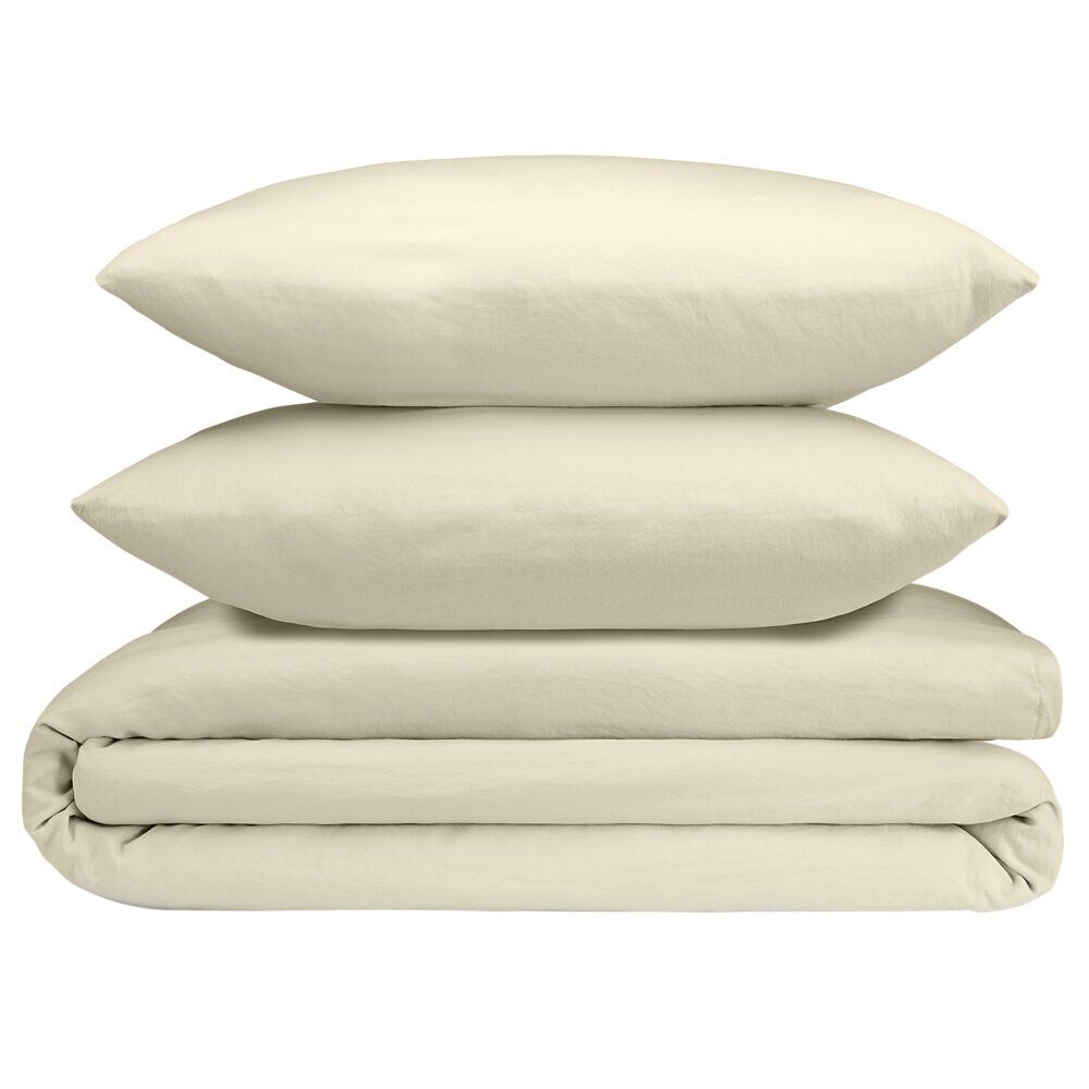 Parure de lit 2 personnes 240x220cm unie finition boutons (4 modèles)