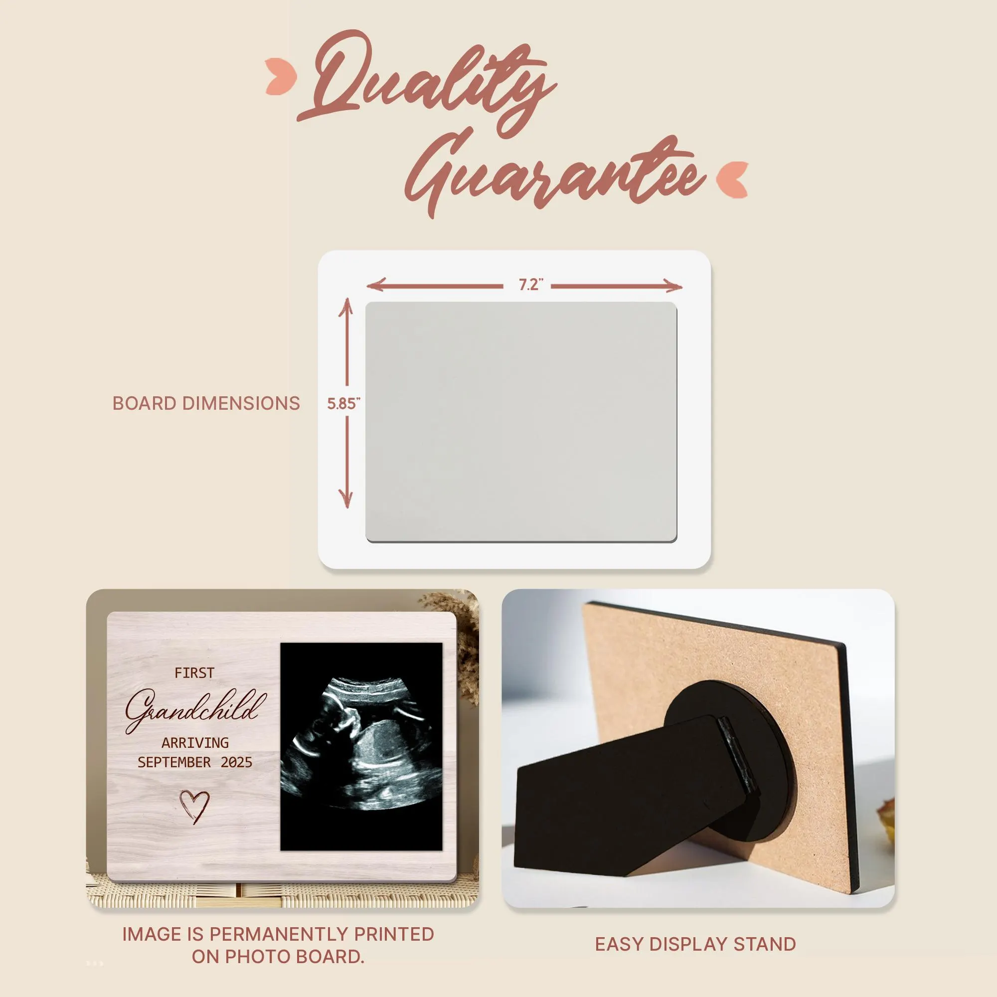 Personalized Grandparents Pregnancy Announcement Gift, Gift For First Grandchild, Personalized Ultrasound Frame, Pregnancy Keepsake(B-BBY4)