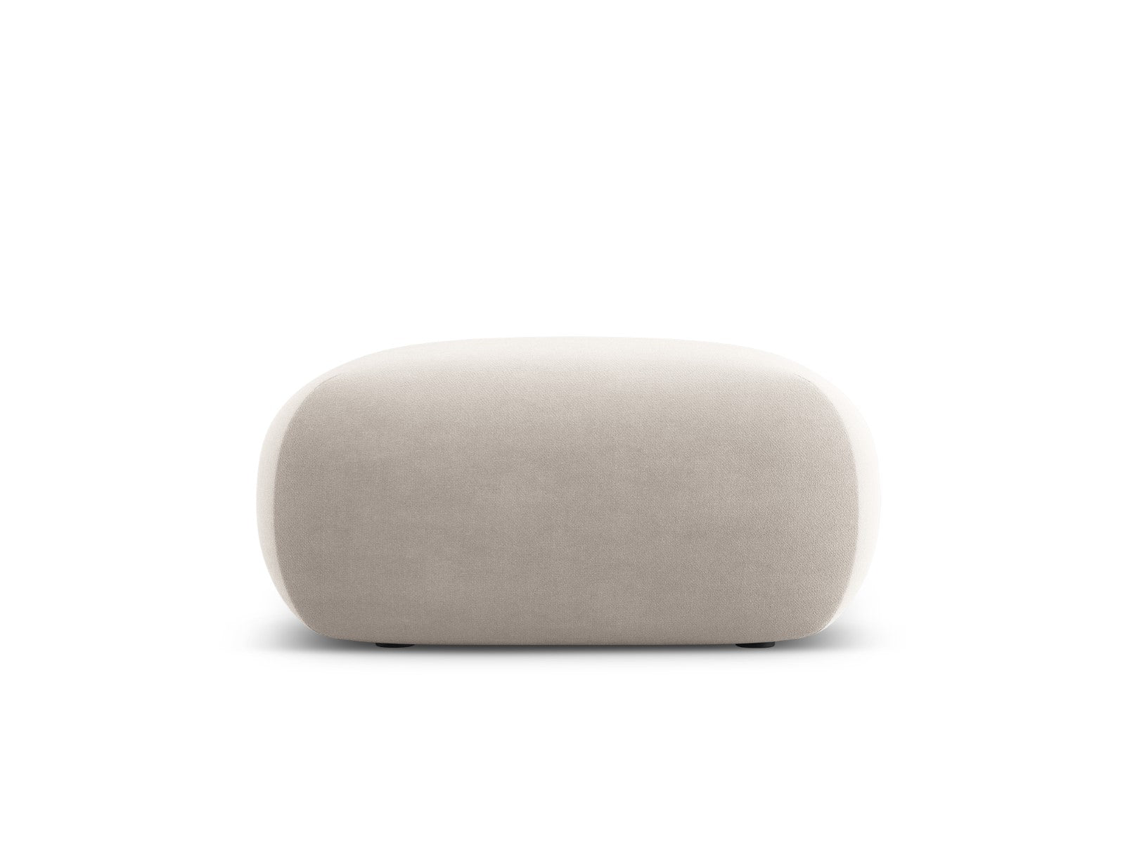 Cosmopolitan Design Poef Nolio flueel lichtbeige - 75x75x36cm