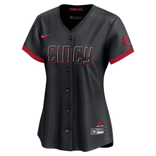 Cincinnati Reds Nike Women's City Connect Elite Jersey - Black