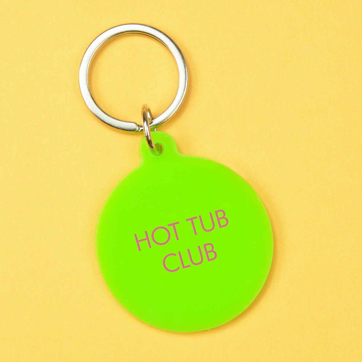 Flamingo Candles Hot Tub Club Keyring