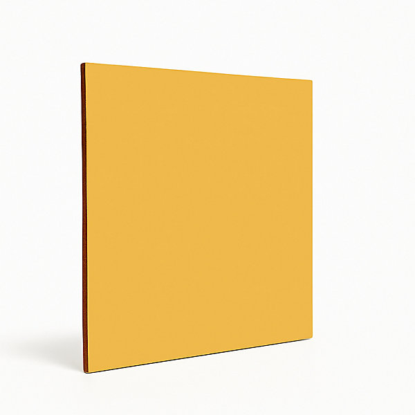Faïence murale unie jaune moutarde satin L.20 x l.20 cm, Monocolor