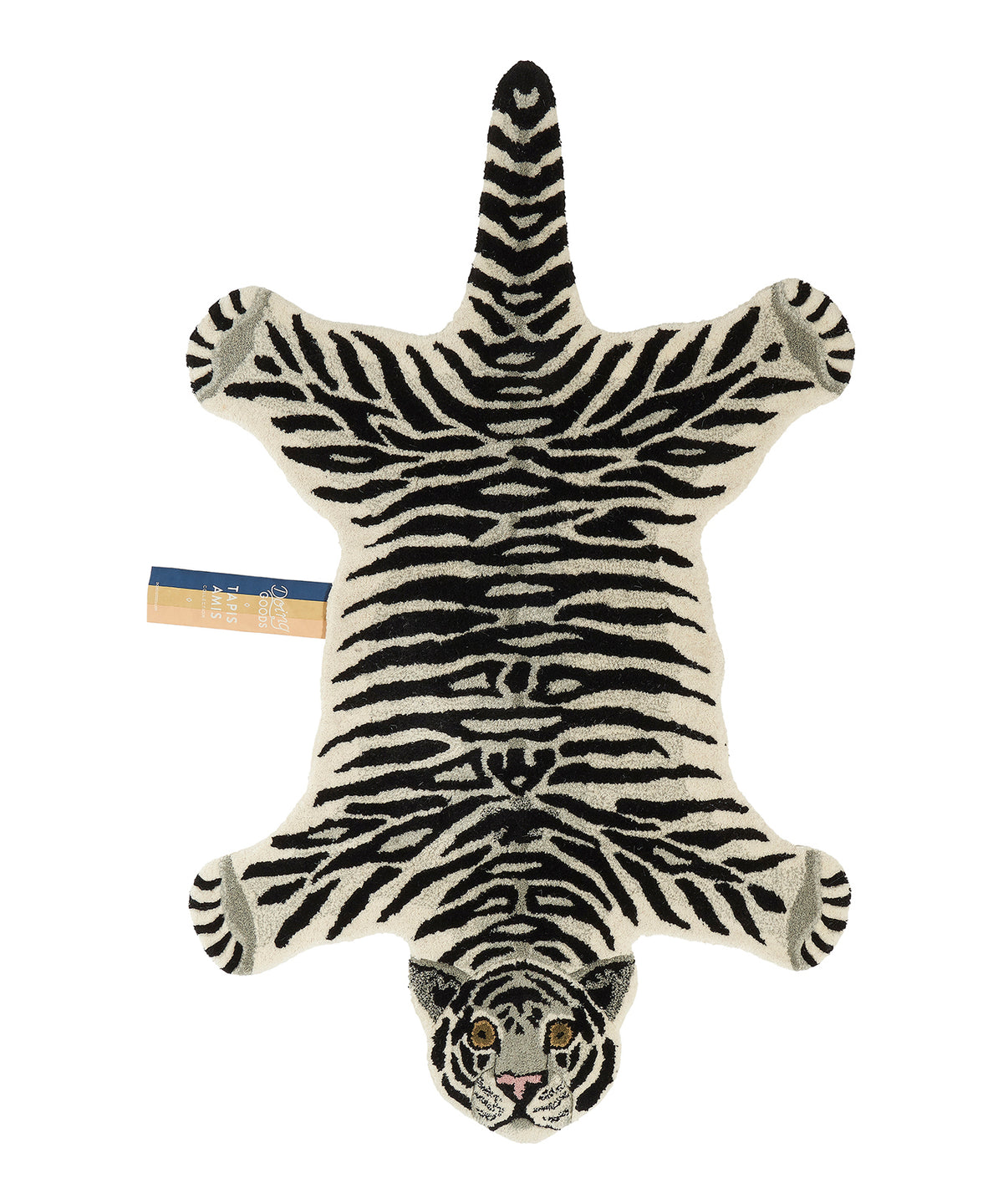 Doing Goods Snowy Tijger Vloerkleed - Groot 150 x 90 x 2 cm - 100% wol