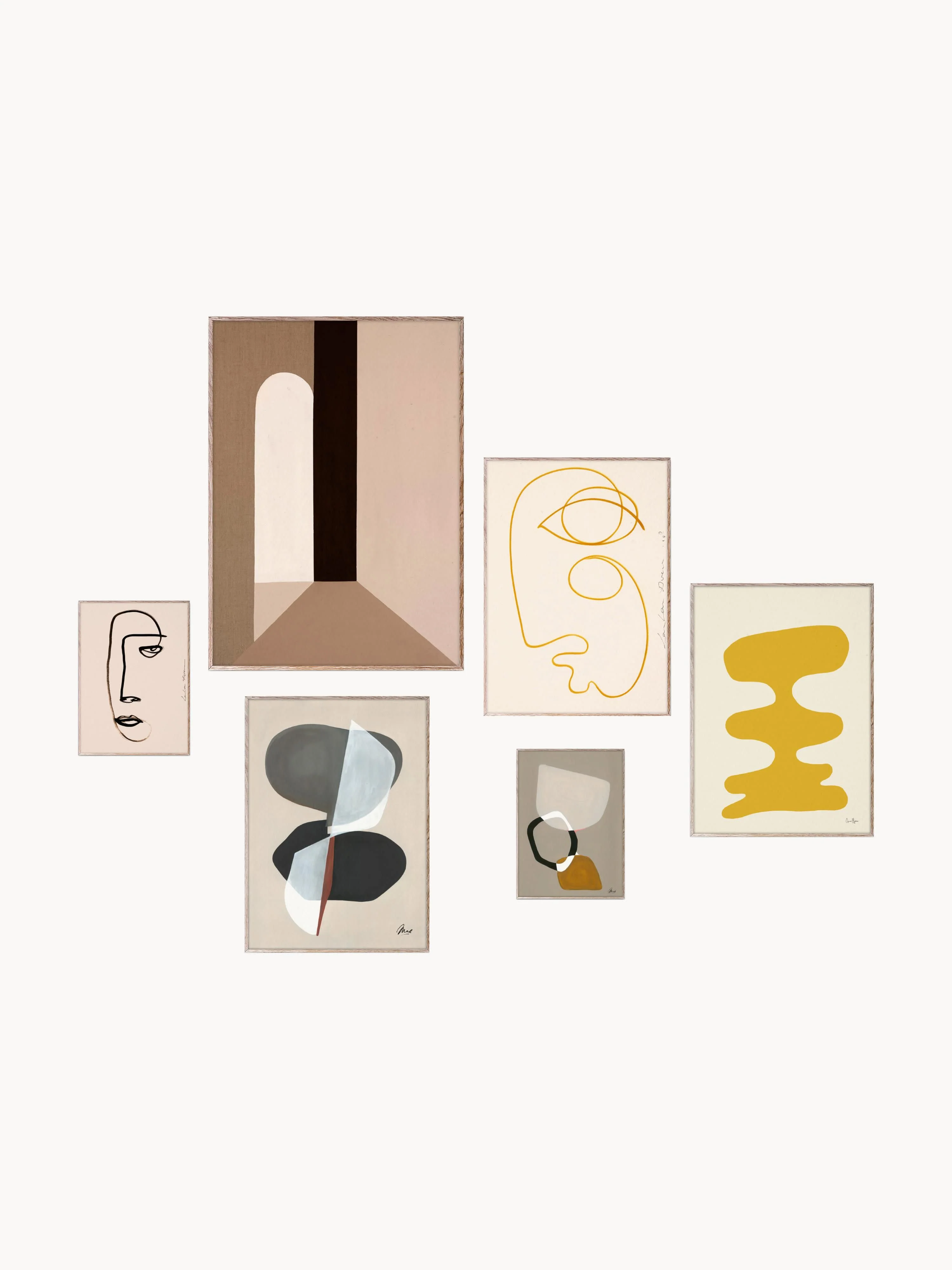 Posters Artwall no. 14 mit Rahmen, 6er-Set
