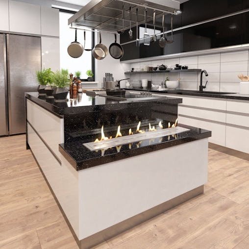 Decoflame Bioethanol Fireplace 1100mm Insert - Automatic Refill & 8 to 16 Hour Burn Times