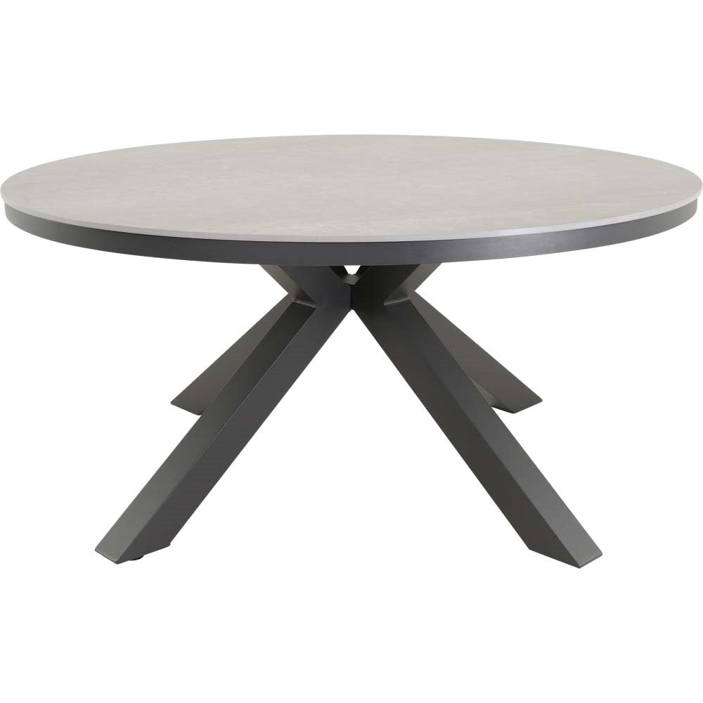 Lesli Living tuintafel Davos - grijs - Ø158cm