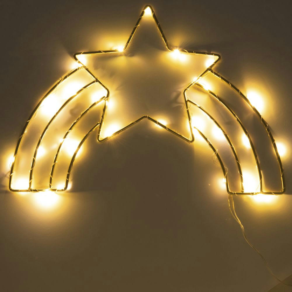 OIA - Déco lumineuse arc-en-ciel en métal doré