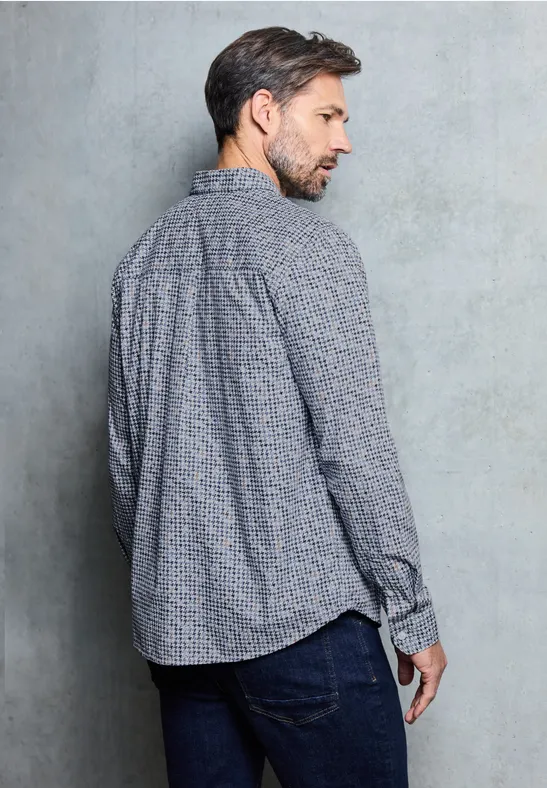 Popeline Houndstooth Hemd