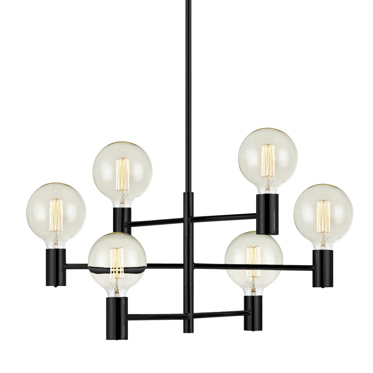 CAPITAL - Suspension noire 6 lumières