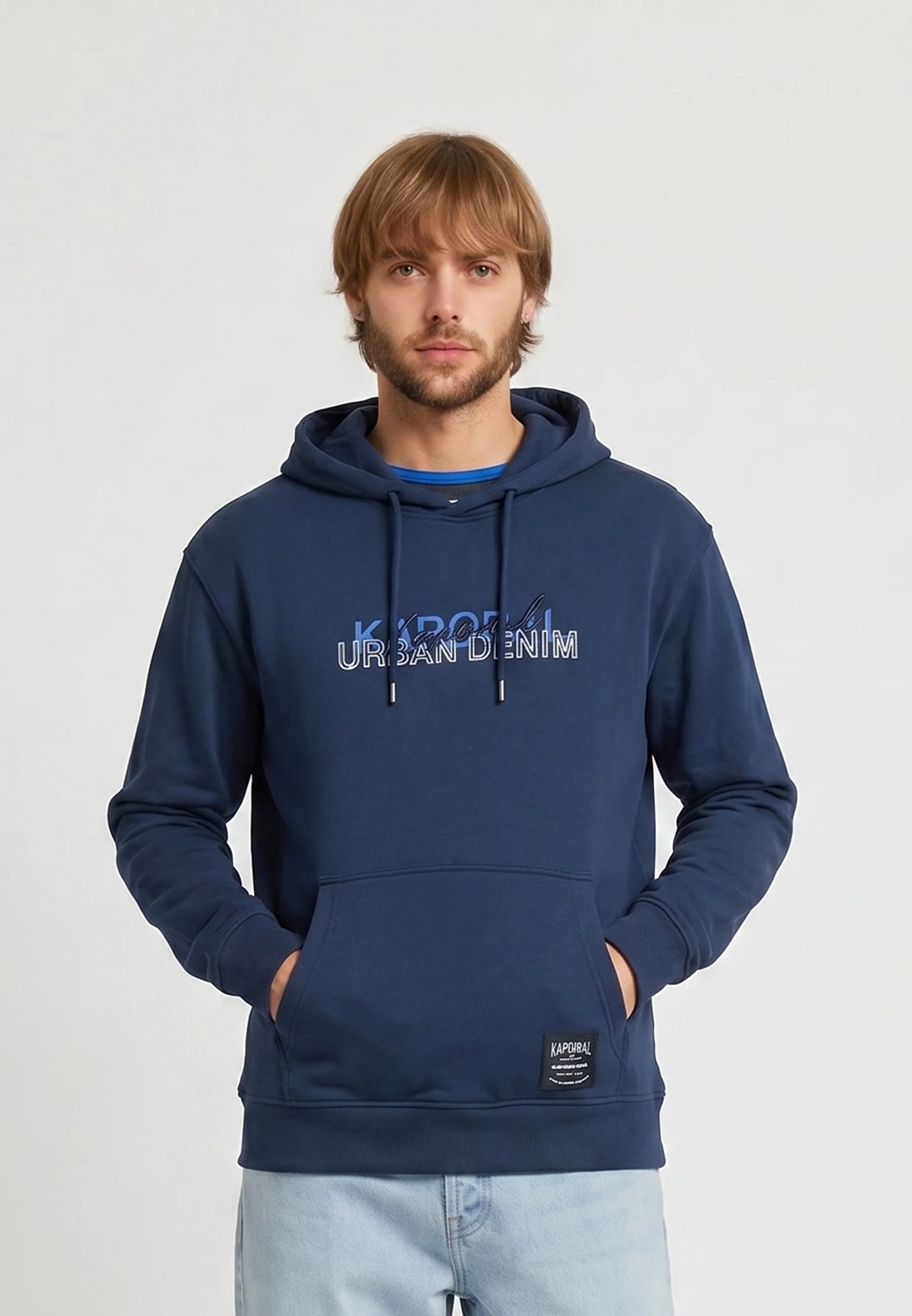 Sweat à capuche bleu marine RANKO