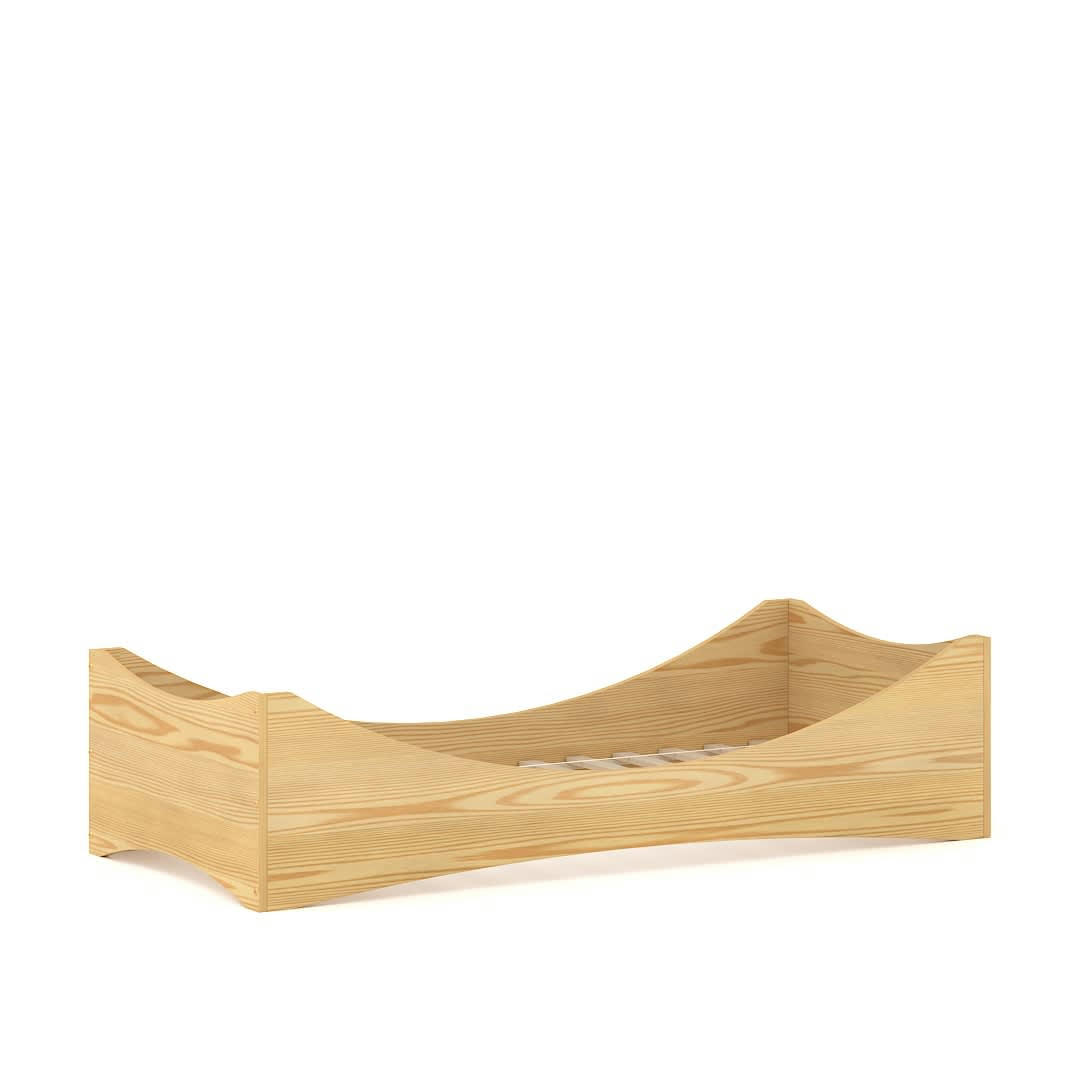 - Lit simple en pin massif 200x90 naturel