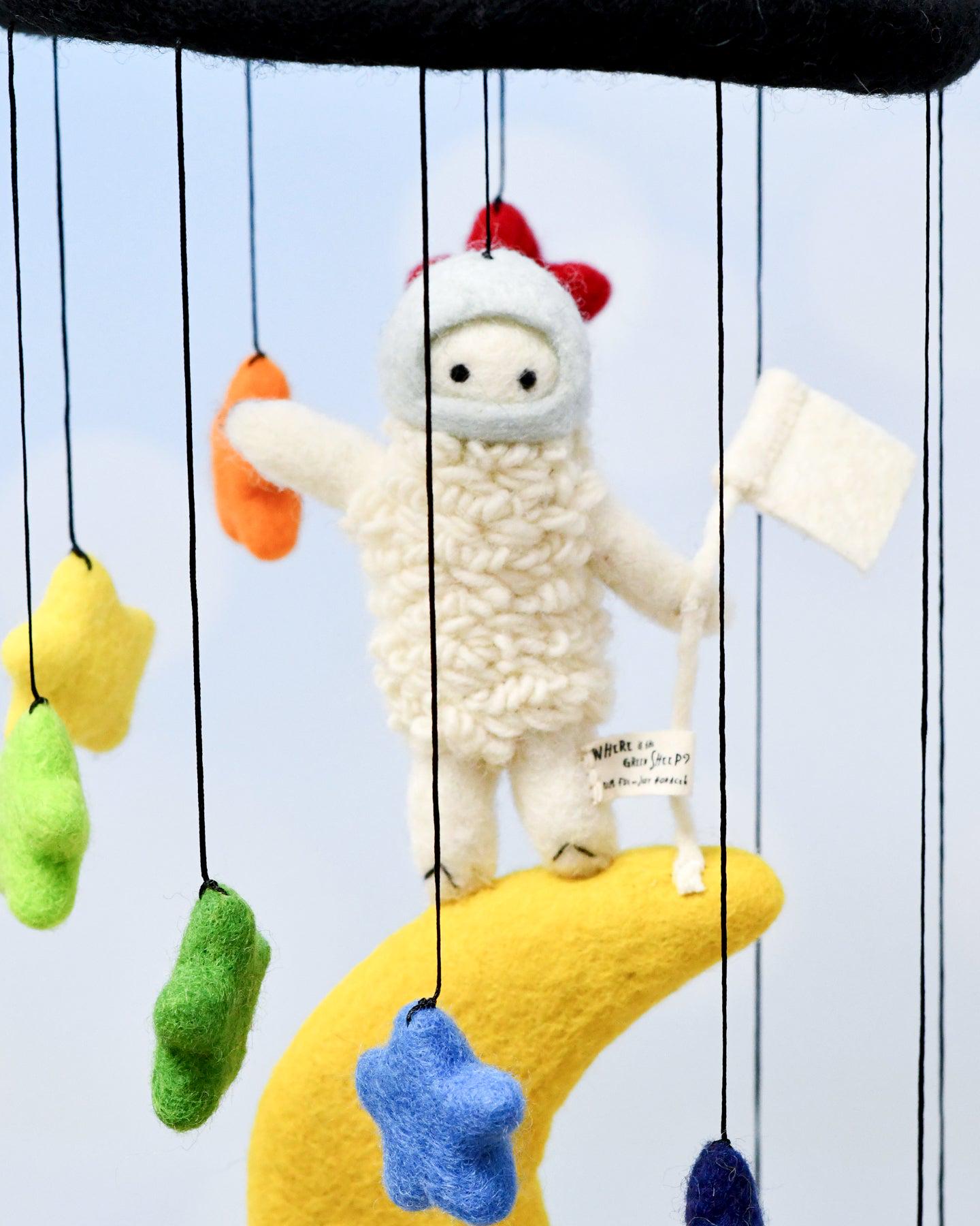 Where Is The Green Sheep? Moon Sheep Mobile - Mem Fox and Judy Horacek - Tara Treasures Official Licensed Mobiles
