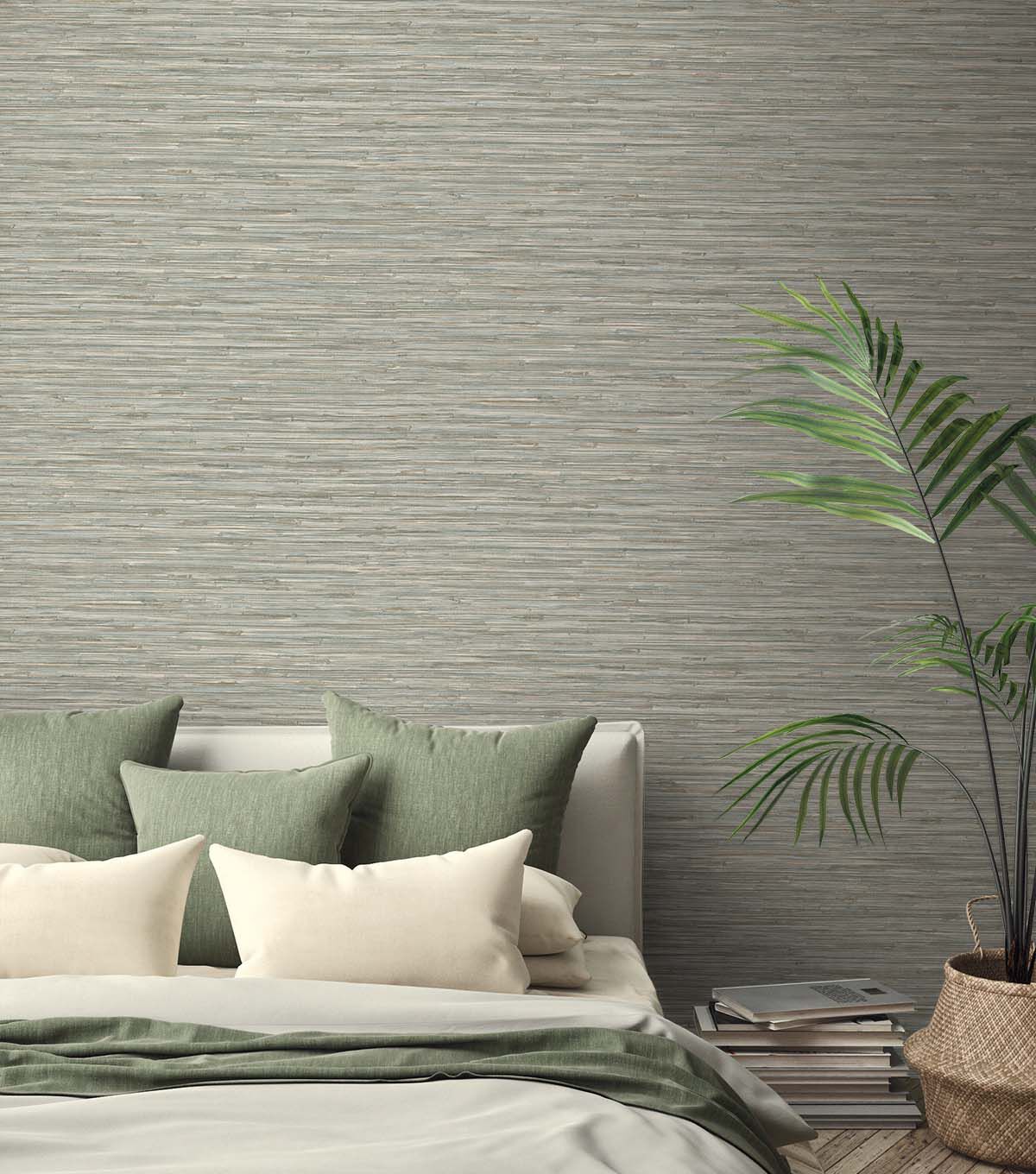 Surface Style 20.5' x 18' Seaglass Tiki Texture Peel & Stick Wallpaper