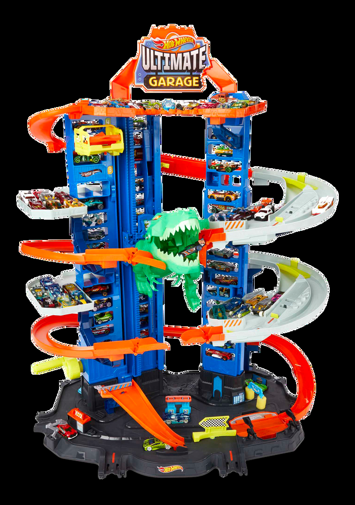 Hot Wheels City Ultimate Garage Robo T-Rex, 3-ft
