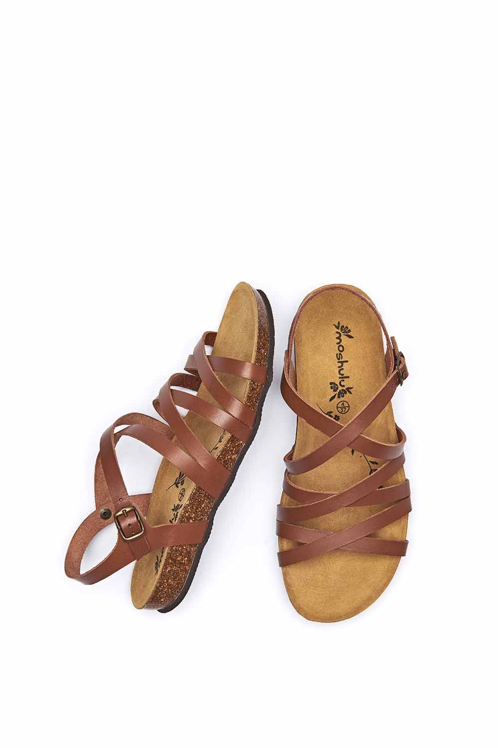 Moshulu Ginger Ale' Strappy Cork Footbed Sandals