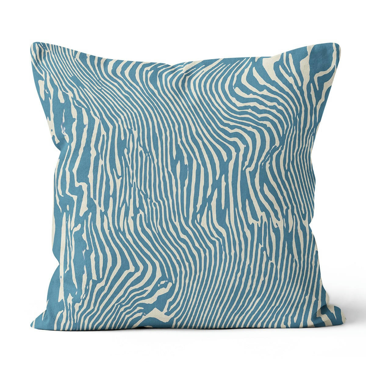 - Coussin motif polyester bleu 40x40cm