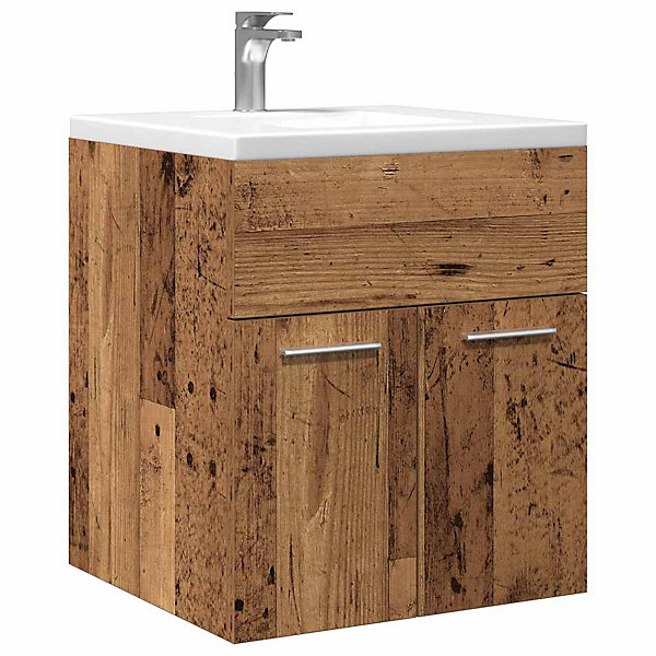 Meuble lavabo de salle de bain vieux bois bois d'ingénierie vidaXL