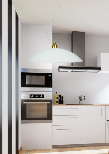Lampa wisząca złoto-biała OTEO 1xE27x60W wym: 90x30x30 cm Candellux