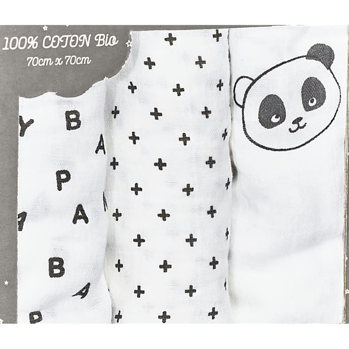 CHAO CHAO - Langes en coton bio blanc