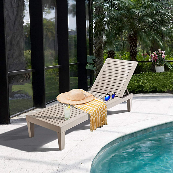 Bain de Soleil en PP Dossier Reglable Charge max.: 180KG Marron