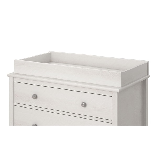 Little Seeds Monarch Hill Poppy Ivory Oak Changing Table Topper