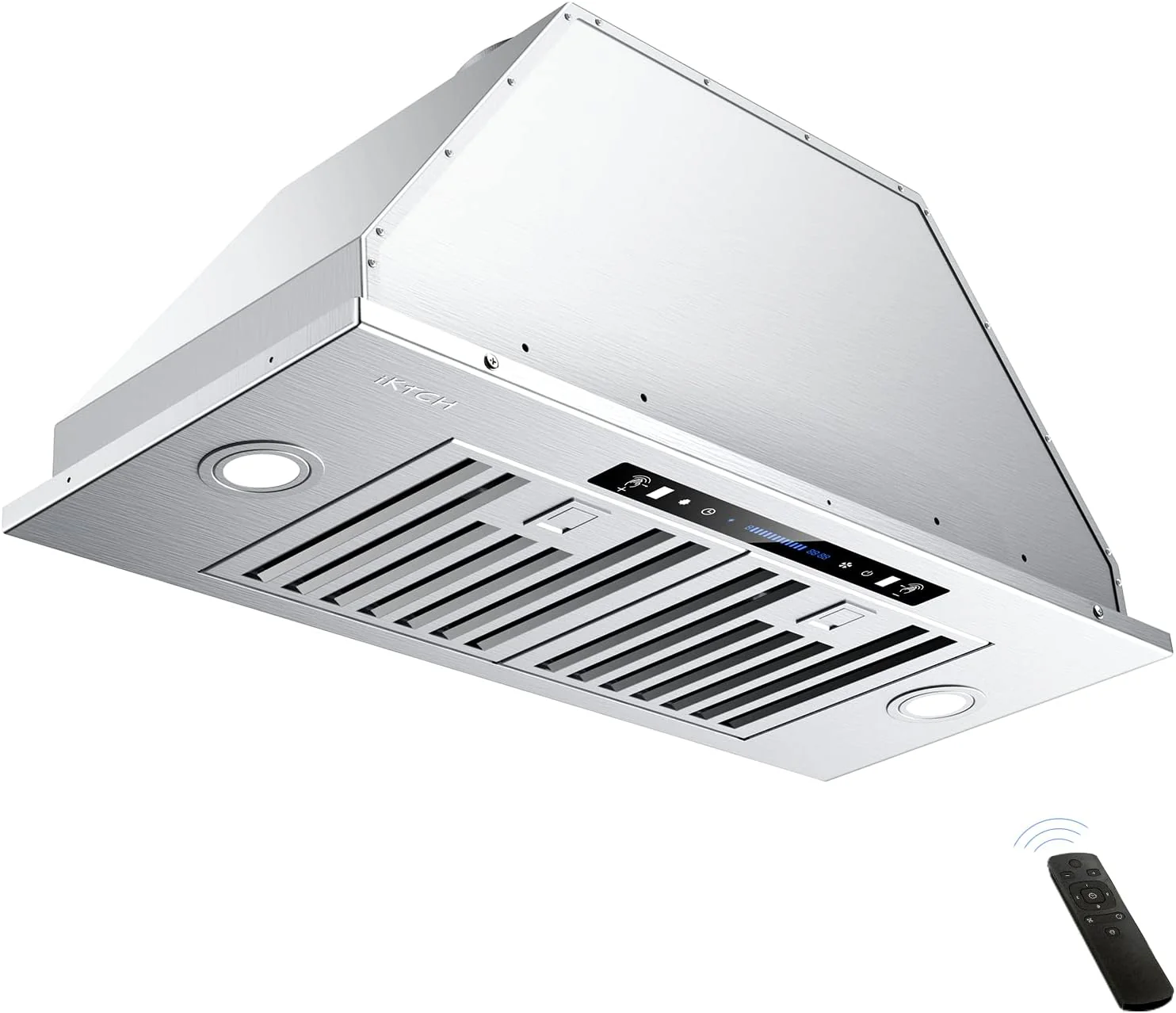 30 inch Built-in/Insert Range Hood 900 CFM, Ducted/Ductless Convertible Duct, Stainless Steel Kitchen Vent Hood with 4 Speed Gesture SensingTouch Control Panel(IKB01-30)(IKB01/30'')