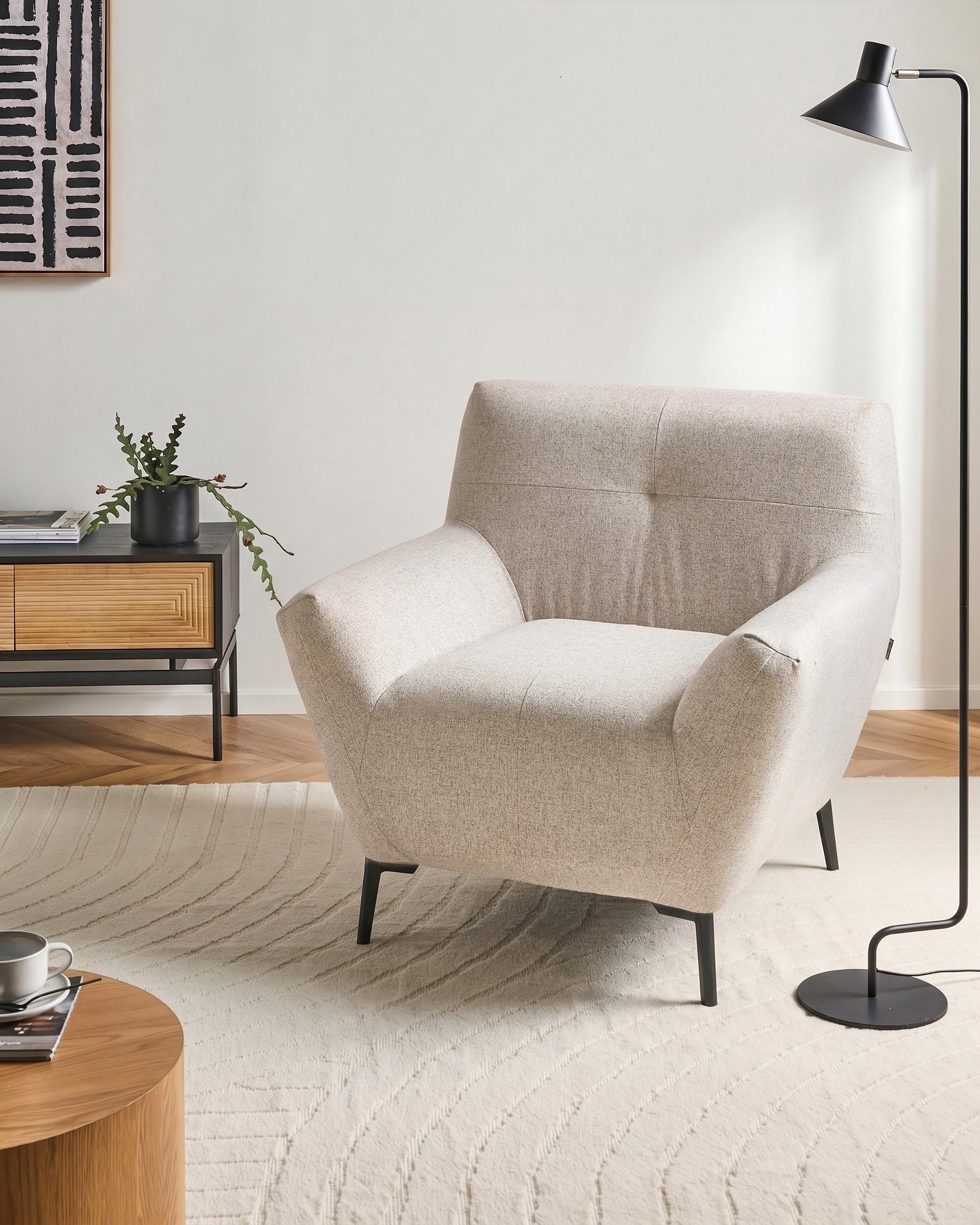 Armchair LAKENE Fabric Beige