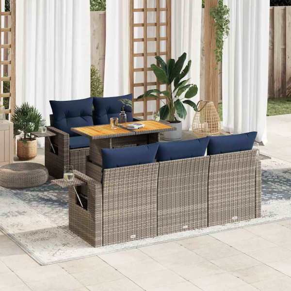 Zestaw Mebli Ogrodowych Stół Rattan Poduszki Do Ogrodu Na Taras Na Patio