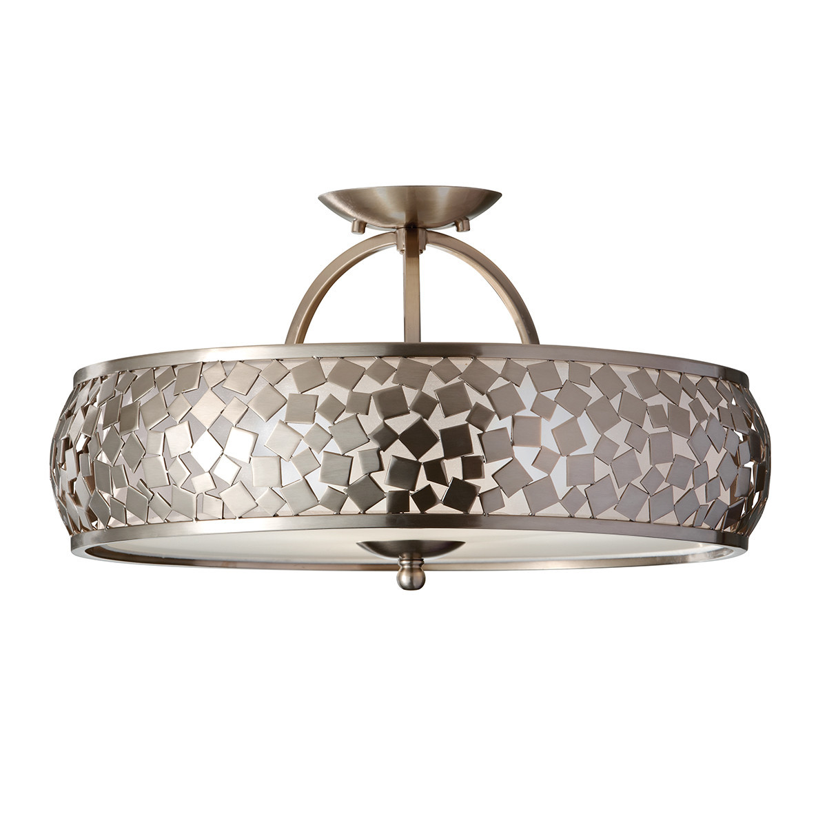 Lampa sufitowa szczotkowana stal Zara 3xE27x60W Feiss