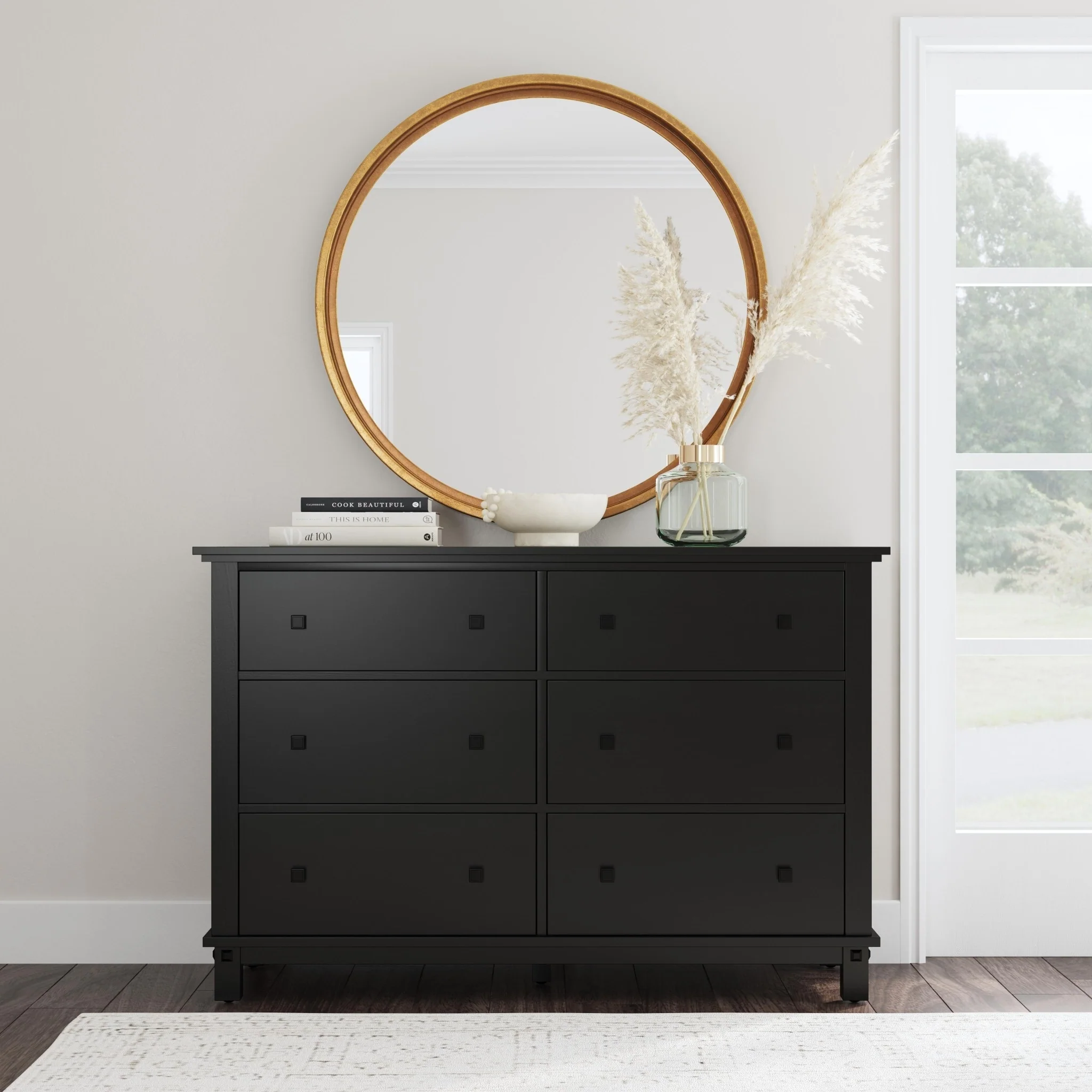 Oak Park Black Wood Dresser