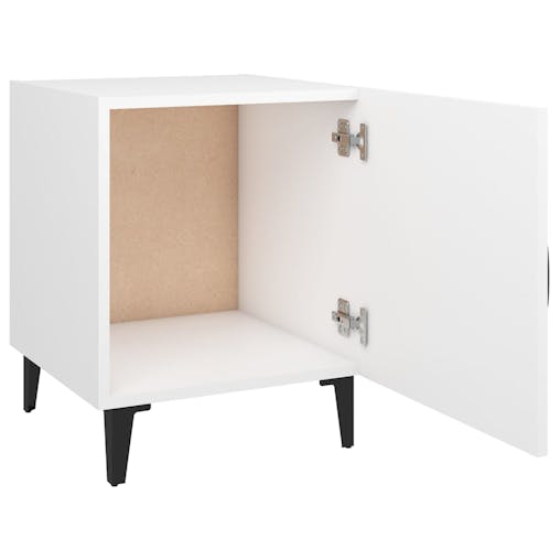 NNEVL Bedside Cabinets 2 pcs White Engineered Wood