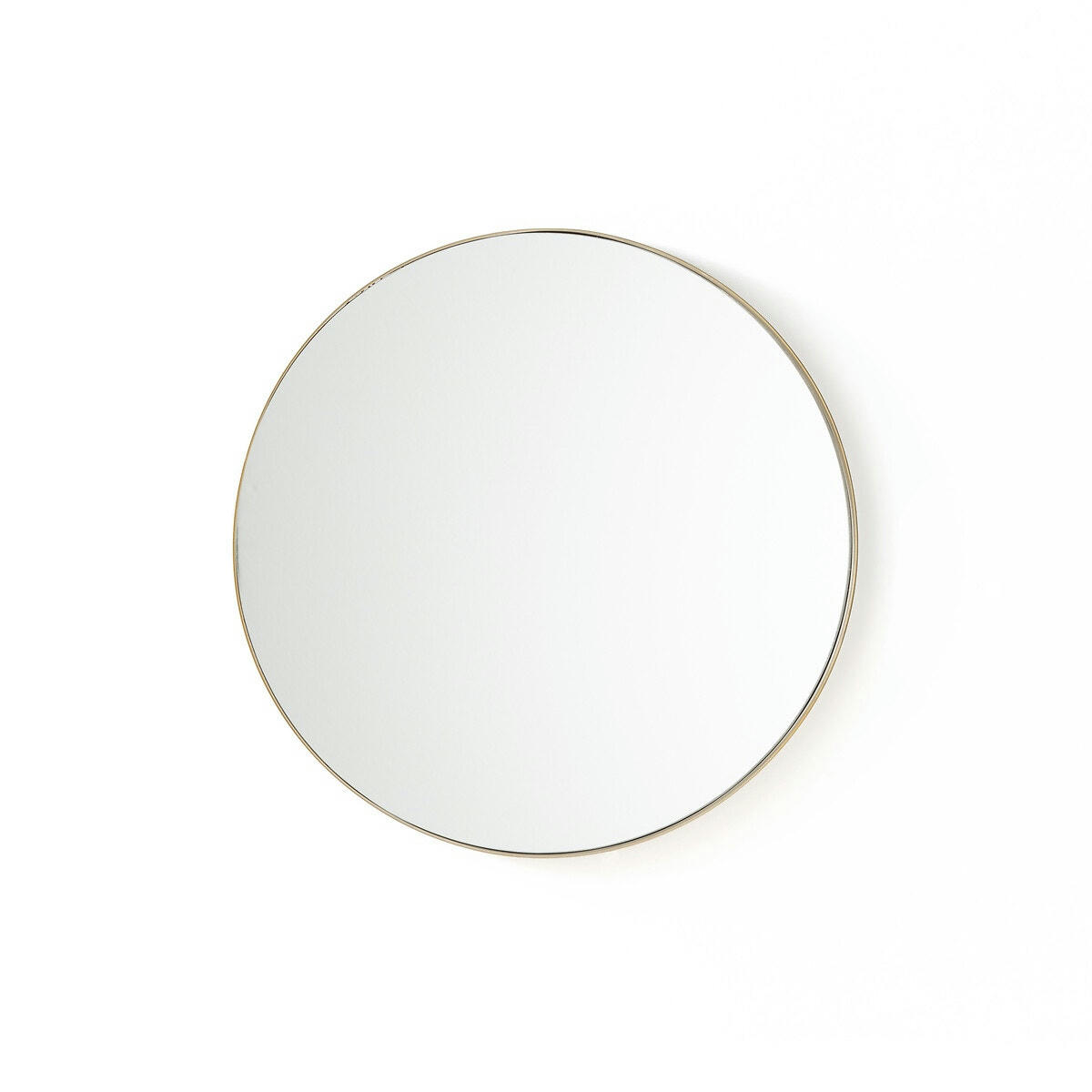Miroir rond en métal acier Ø60 cm, Iodus