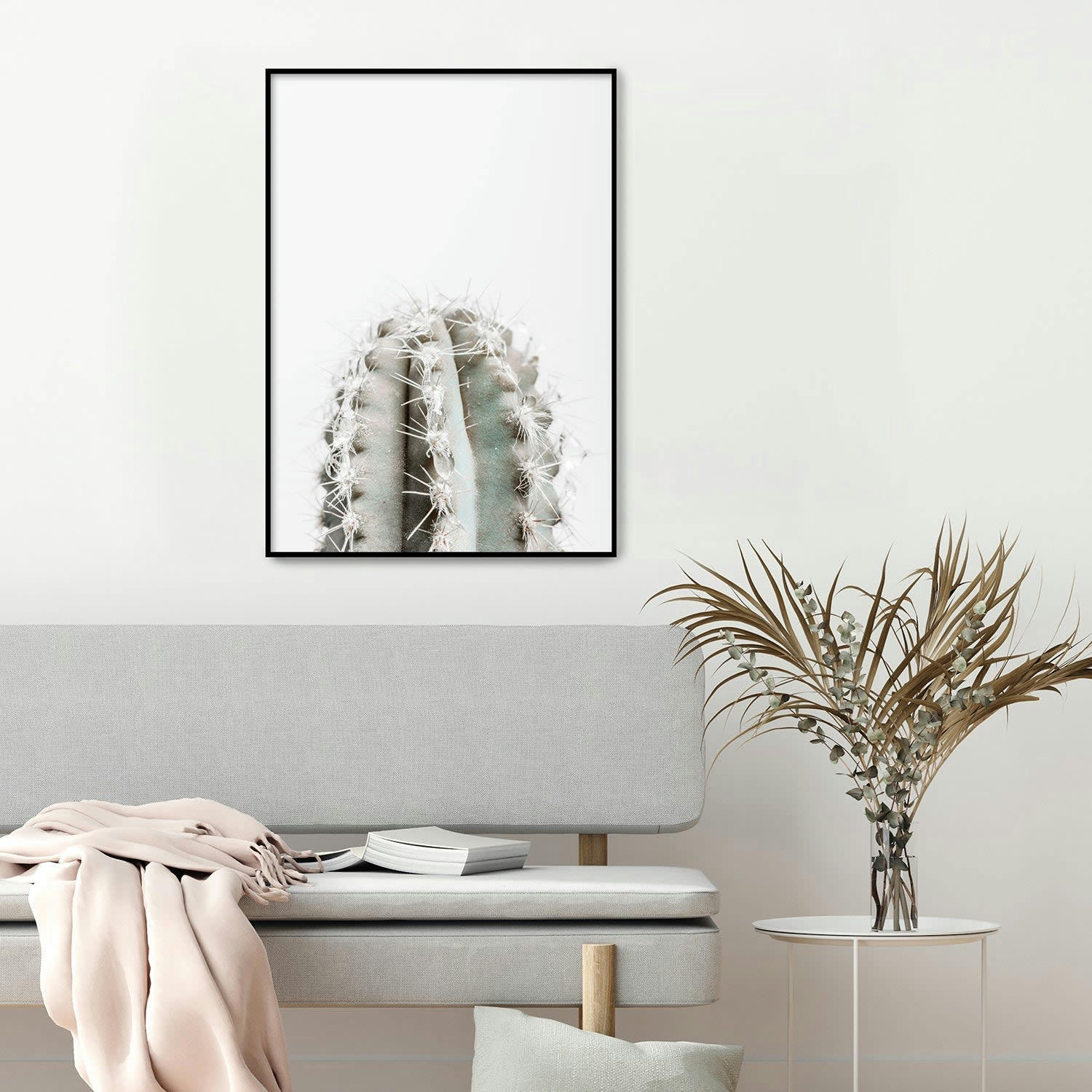 DESIERTO - Affiche avec cadre noir - Cactus dans le désert - 50x70