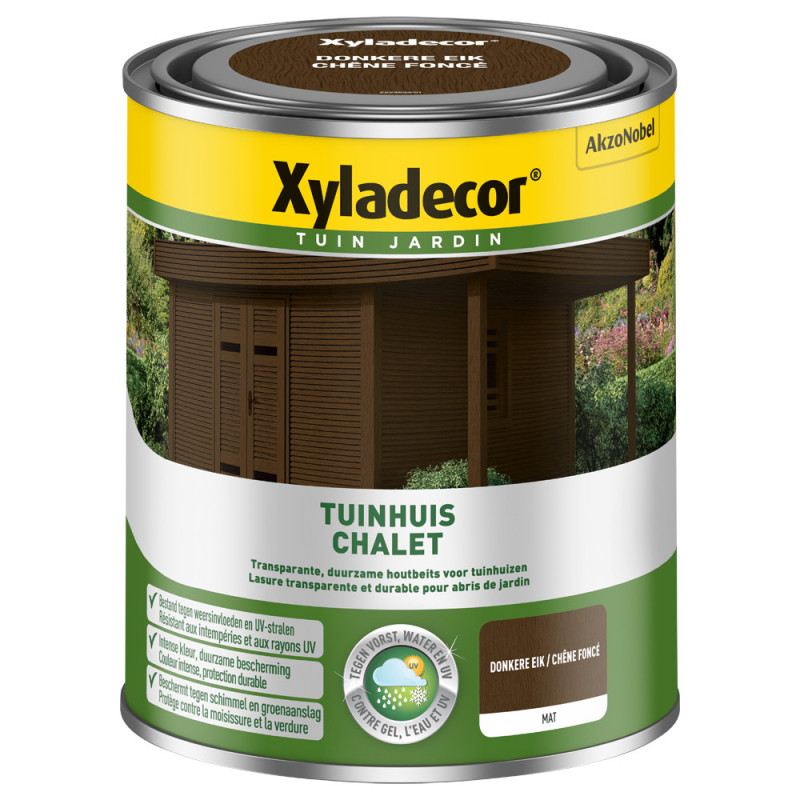 Lasure pour bois Chalet chêne foncé 0,75 L XYLADECOR