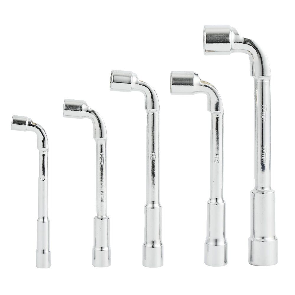 Lot de 5 clés à pipe Ø8/10/12/13/17mm métal gris
