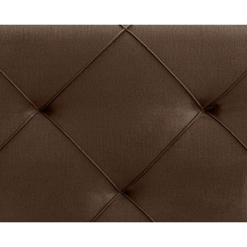 Boxspring Liv geruit - bruin - 90x200 cm - ronde poot