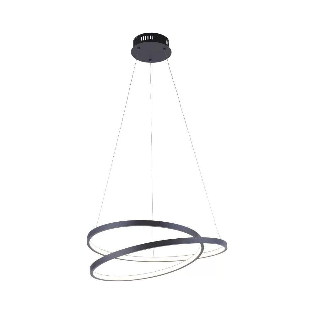 Paul Neuhaus hanglamp Rowan - 1 lichts - 55 x 130  cm - zwart