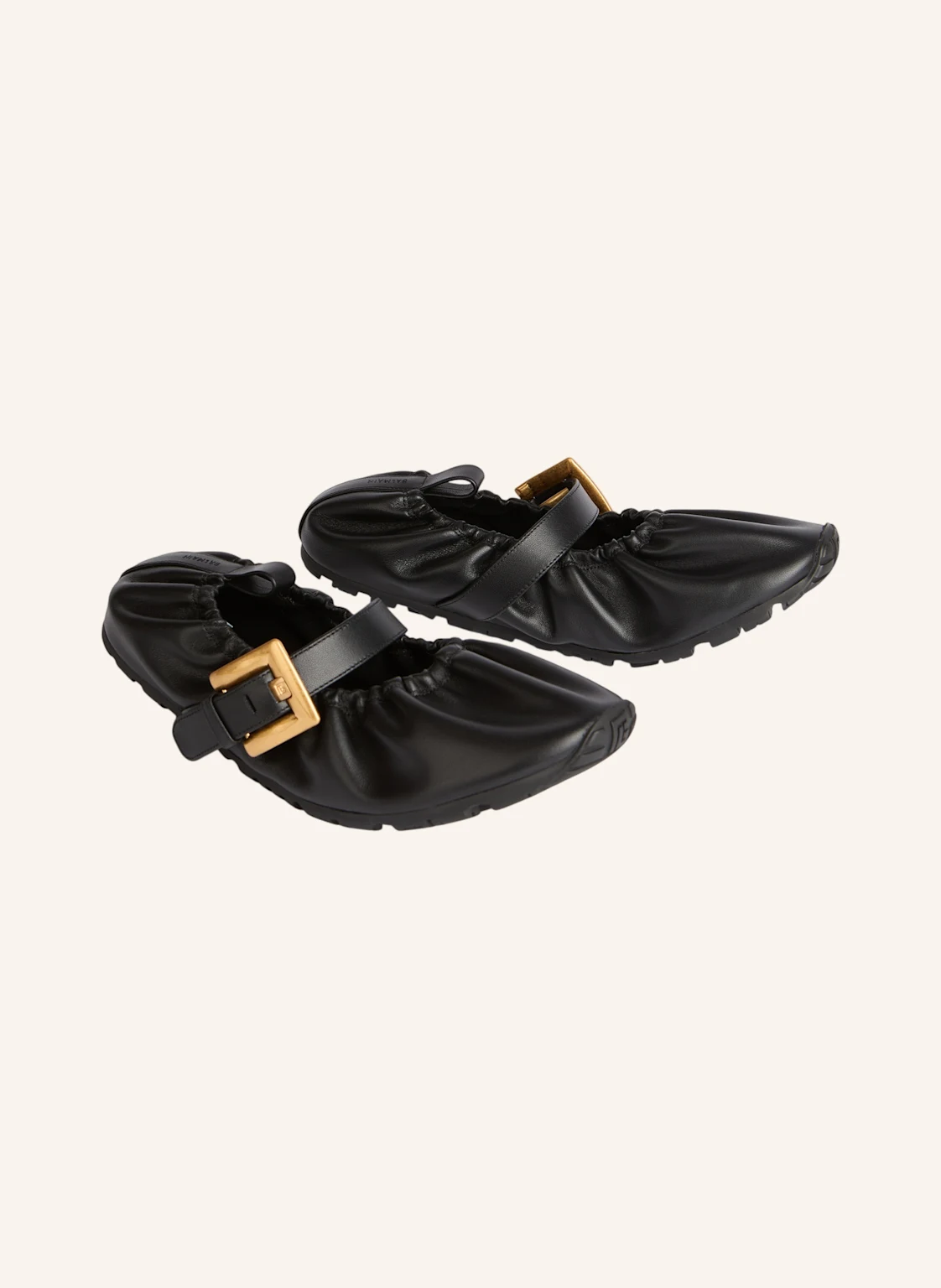 BALMAIN Anthem Ballerinas aus Glattleder