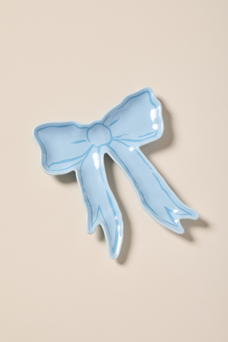 Blue Bow Trinket Dish