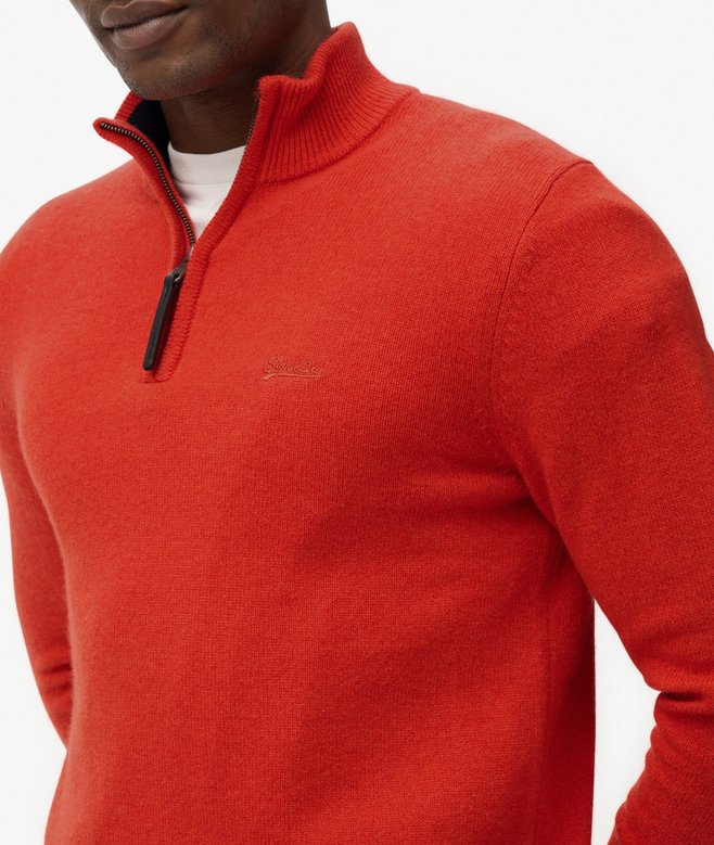Wool Blend Half Zip Jumper